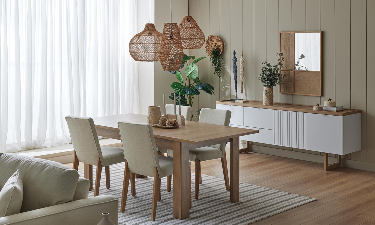 Трапезна разтегателна маса «Puerta» с размер 160х76х90см