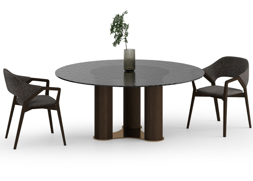 Трапезна маса «Libre» + стъклен плот, размер 150х76х150см