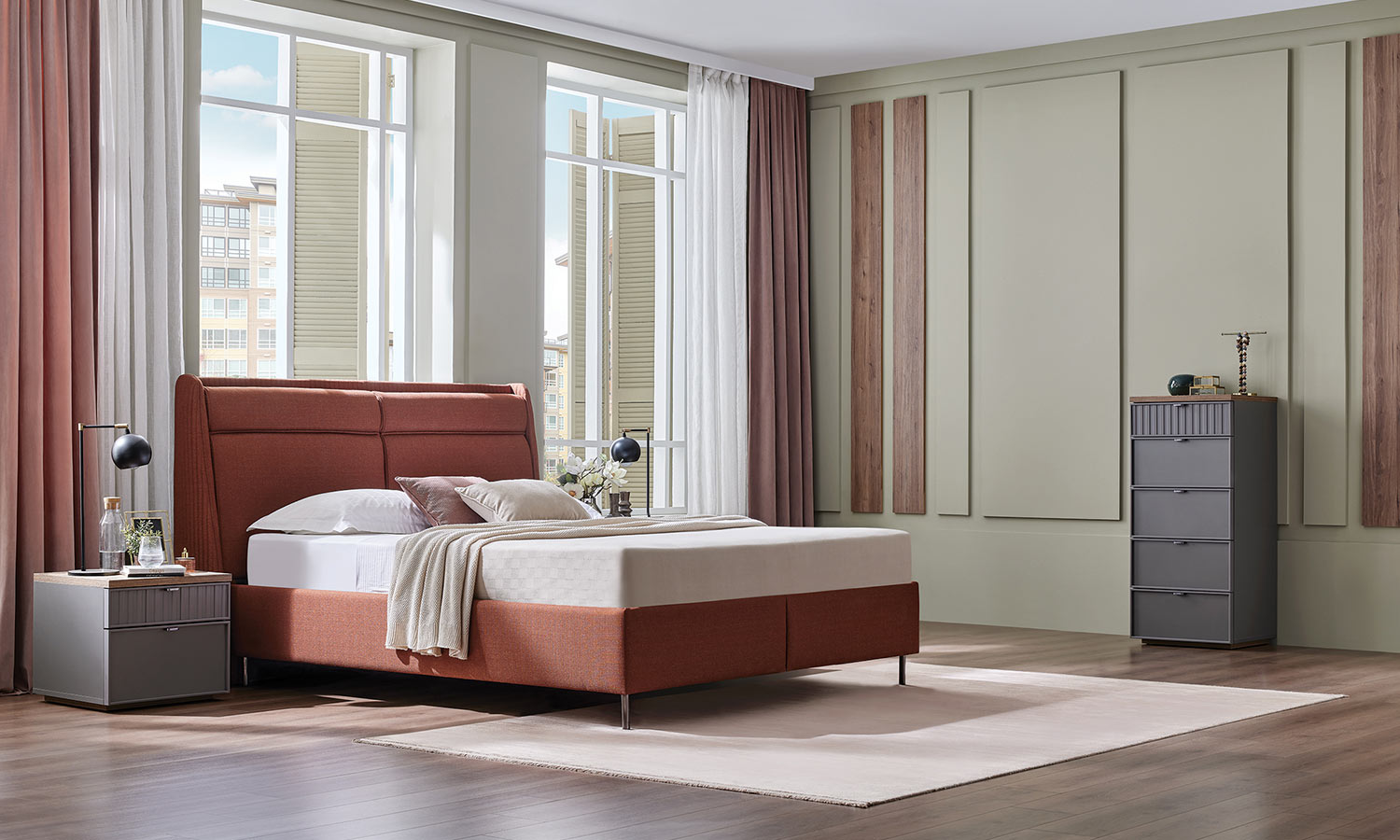 Скрин «Ravel» с пет чекмеджета, размер 50х115х48см