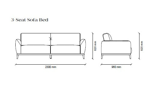 Триместен разтегателен диван «Cante» + 4 декоративни възглавници, ширина 230см