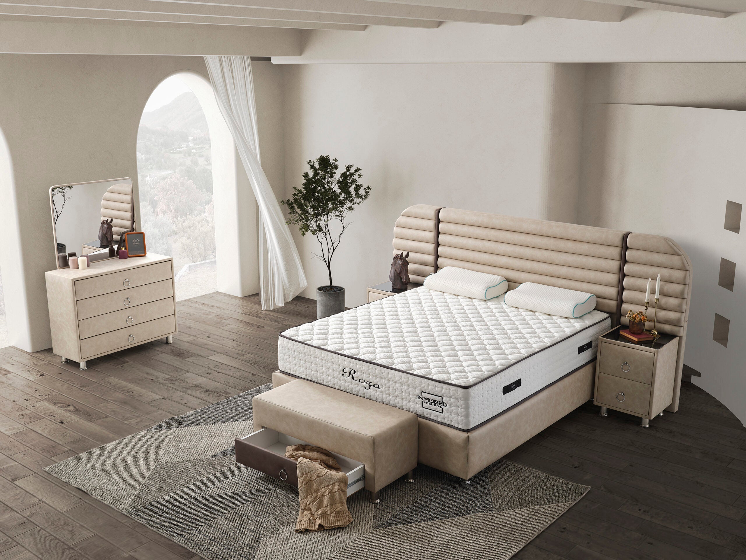 Матрак «Roza» с мека и твърда страна, с покет пружинна система, 31 см