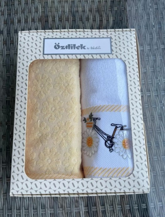 Комплект хавлии «Daisy Border» - 2 части, памук, размер 50х90см