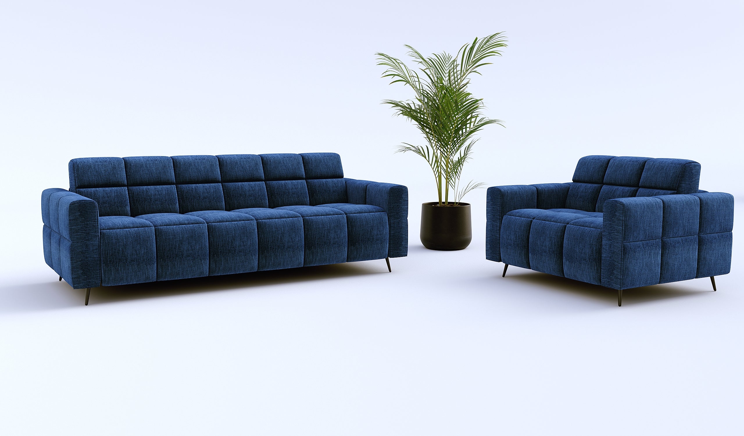 Триместен разтегателен диван - легло «Tetris» с ширина 210см