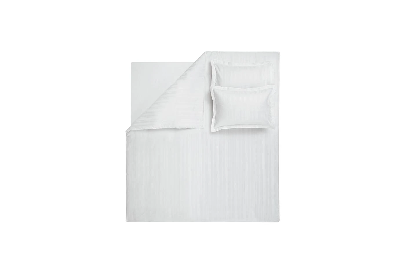 Двоен спален комплект «Shelly White» - King size, 4 части, памучен сатен, бамбук