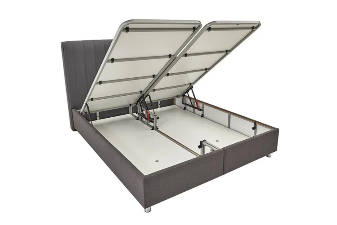 Тапицирано легло «Somni» + табла - с място за съхранение, повдигащ механизъм, система за безшумно затваряне