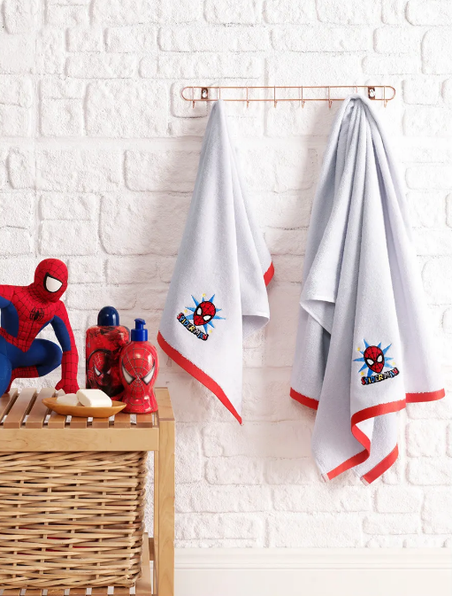 Детски комплект за баня «Disney Spriderman Grey» - памук
