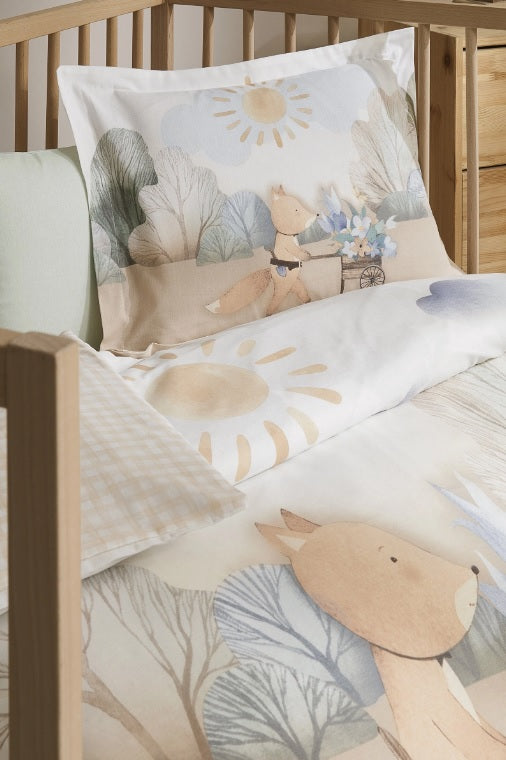 Бебешки спален комплект «Petit» - 3 части, памук ранфорс