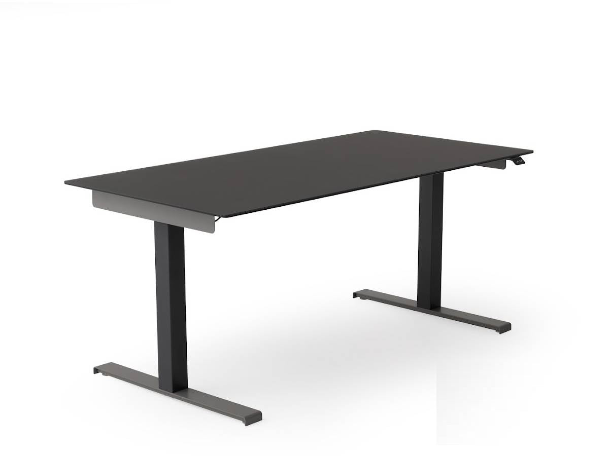 Бюро «Joy» с регулируема височина, стъклен плот, размер 160х80х83см