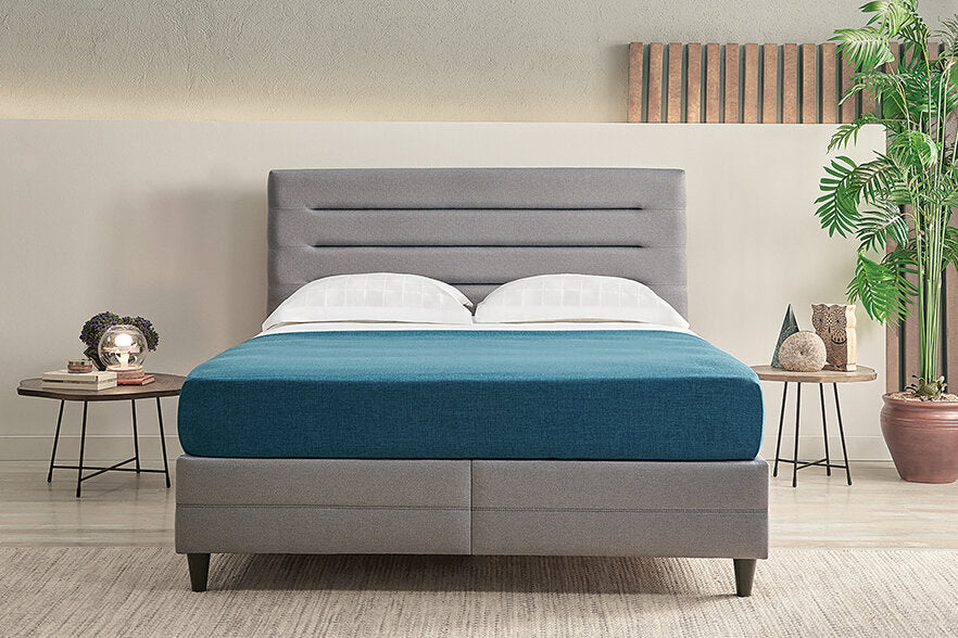 Тапицирана основа за легло «Supreme Pedic» с място за съхранение, повдигащ механизъм, система за безшумно затваряне
