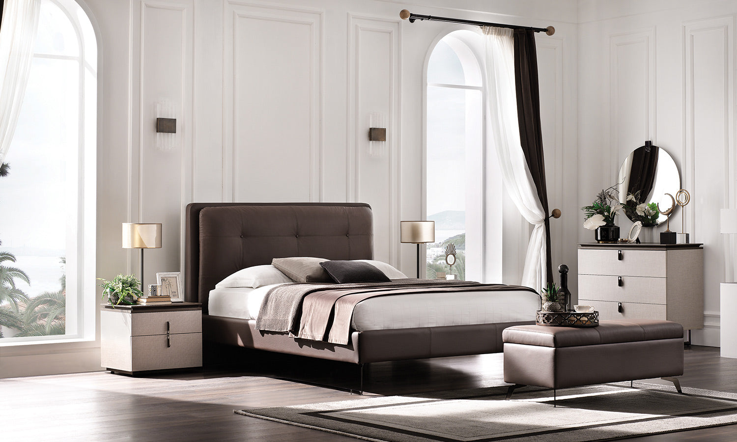 Нощно шкафче «Talin» + две чекмеджета, размер 58х50х49см