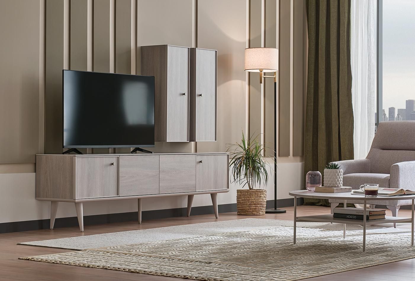 ТВ шкаф за стена «Basel» с размер 33х90х33см