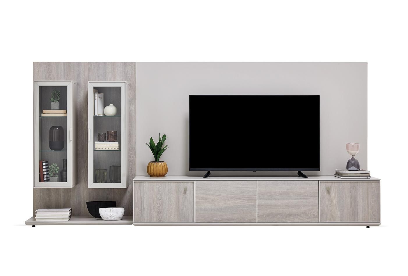 ТВ шкаф за стена «Basel» - с гръб и рафт, с размер 90х141х38см