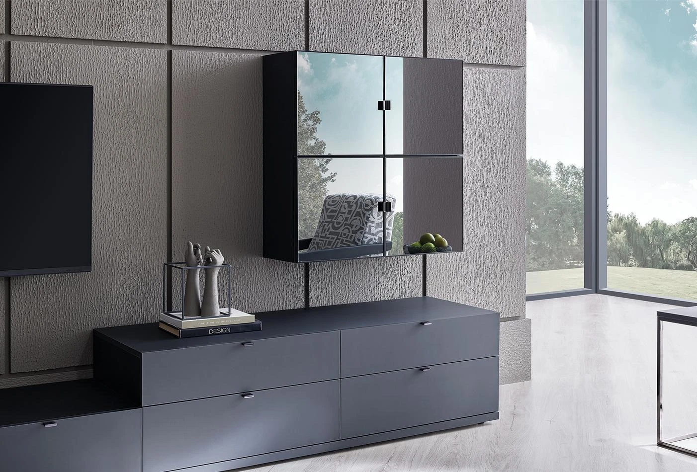 ТВ етажерка за стена «Legato» с размер 80х80х27см