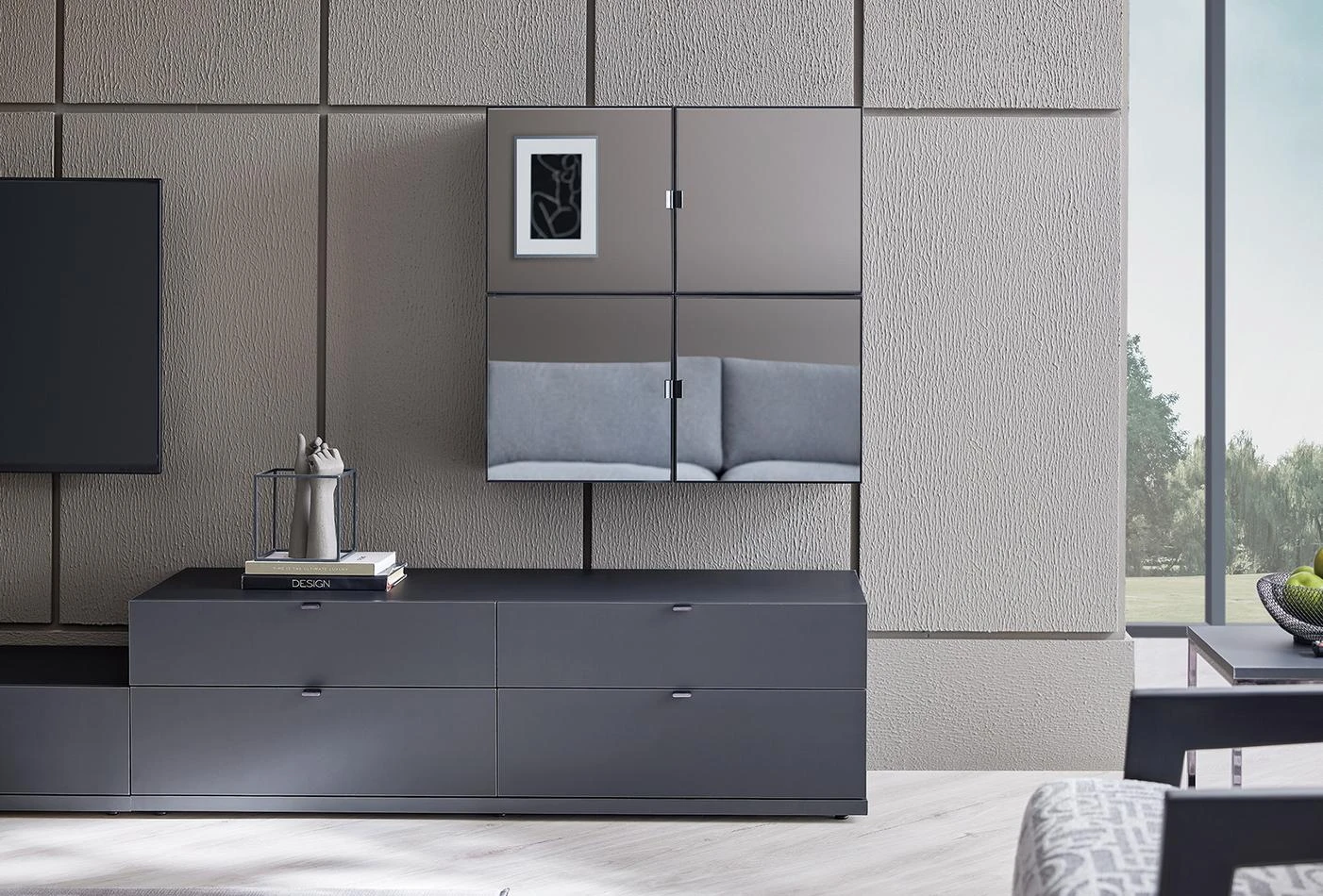 ТВ етажерка за стена «Legato» с размер 80х80х27см