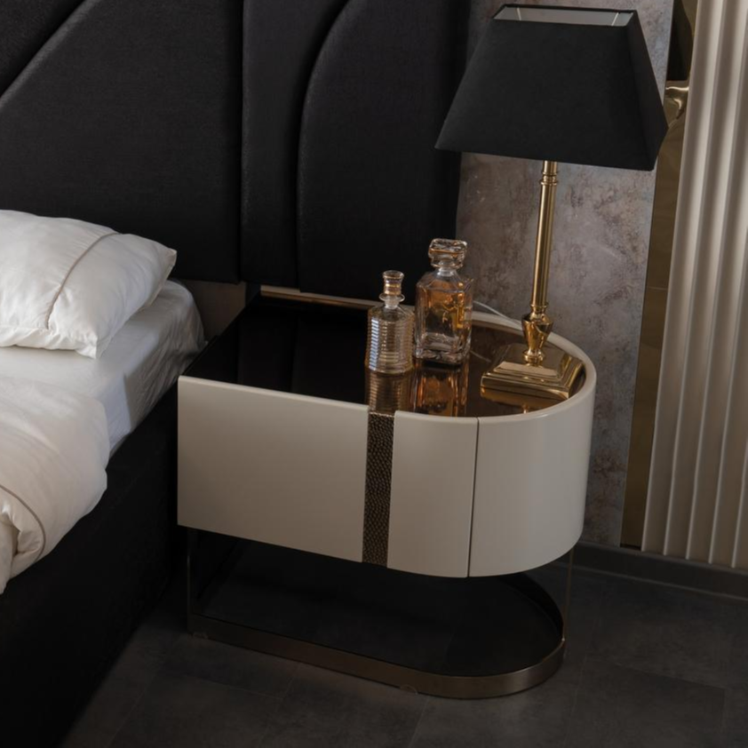 Нощно шкафче «Aura» + чекмедже, размер 70х56х54см