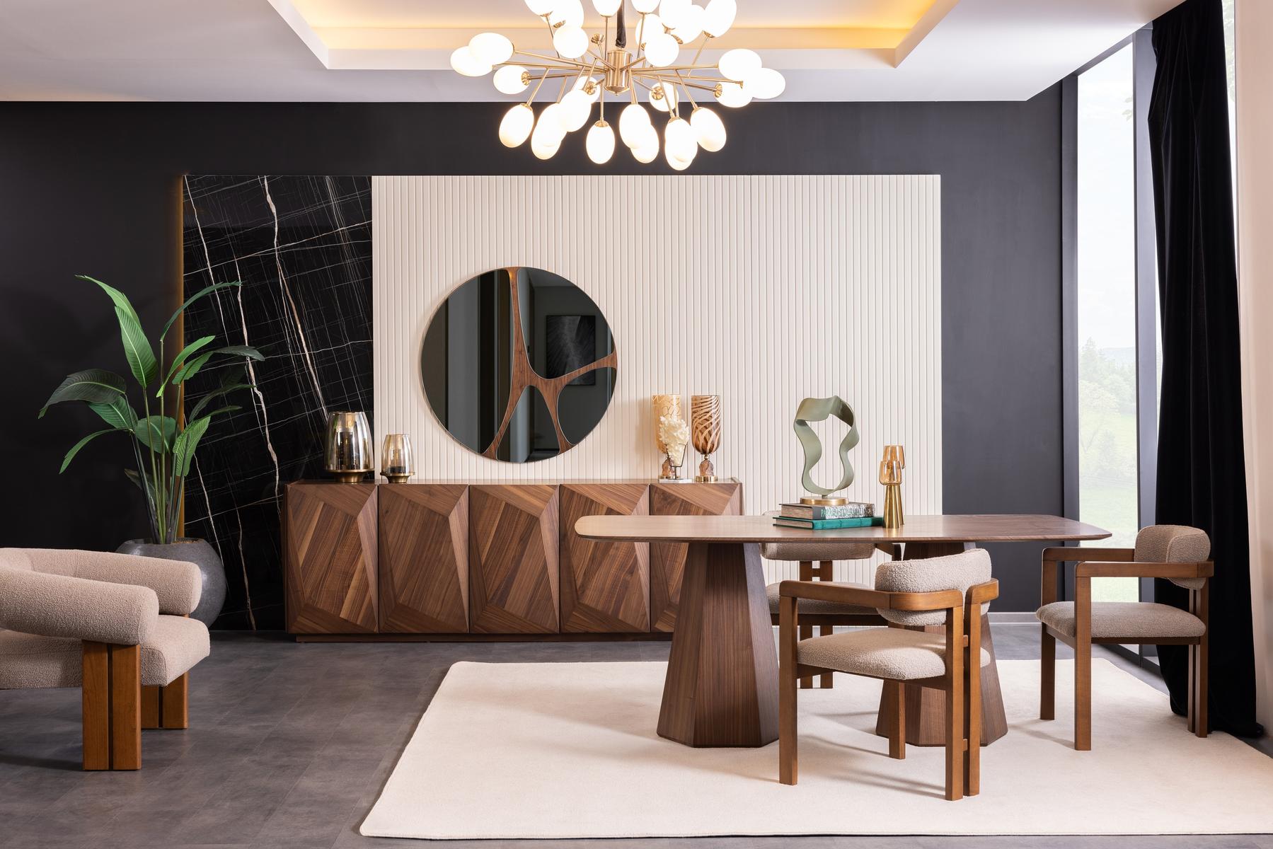 Огледало за бюфет «Carisma Walnut» с размер 104х104х2см