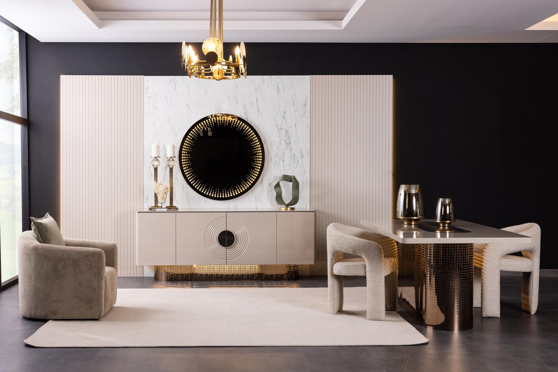 Огледало за бюфет «Panemera» с размер 104х104х4см