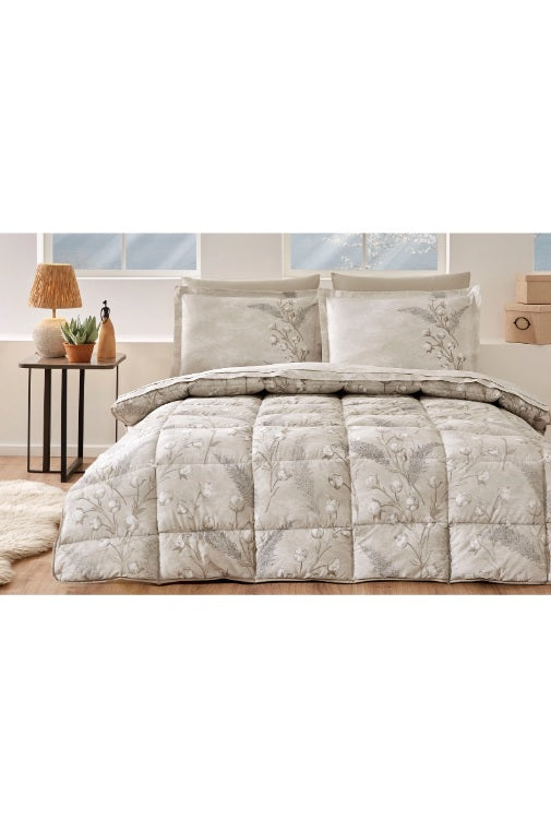 Единичен спален комплект «Algodon» с олекотена завивка, 4 части, памук ранфорс