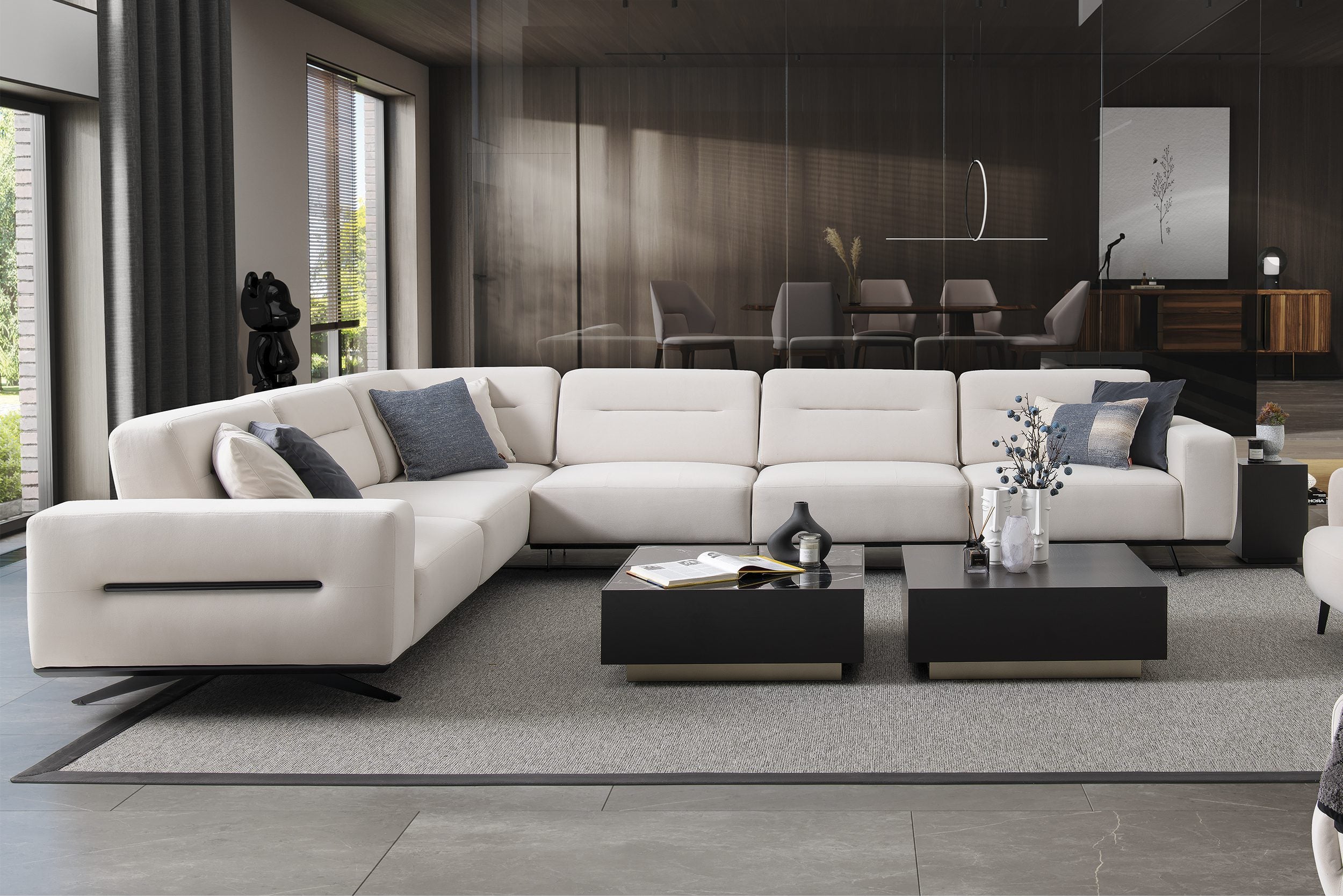 Холна маса «Vega Middle Glass» с размер 82х38х82см