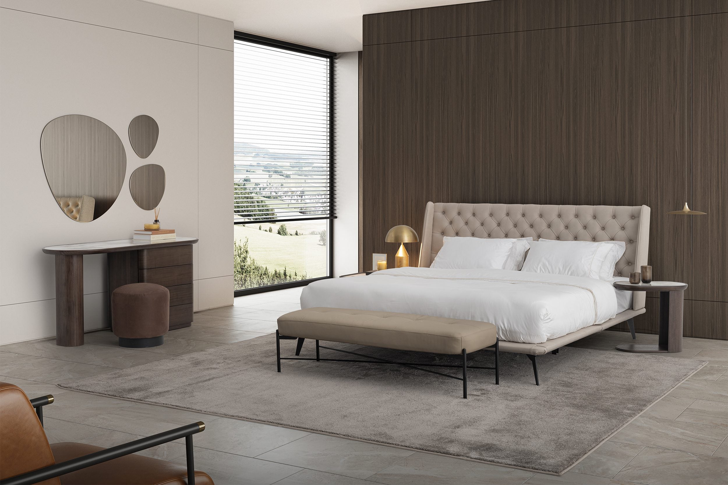 Тоалетка «Arel» с керамичен плот, с четири чекмеджета, размер 165х79х55см