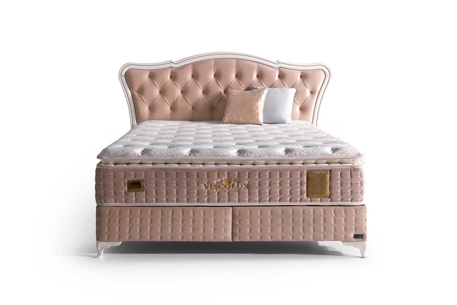 Тапицирана основа за легло «Viscolux» с място за съхранение, повдигащ механизъм, система за безшумно затваряне