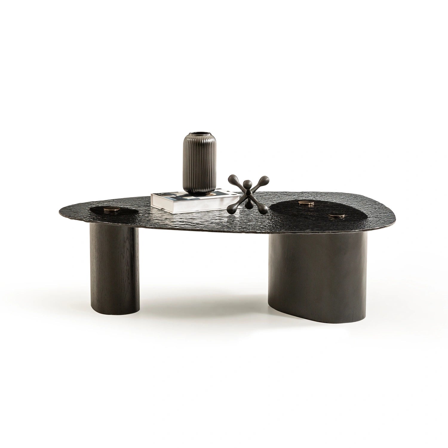 Холна маса «Vista 1374» с релефно стъкло, размер 117х37х82см