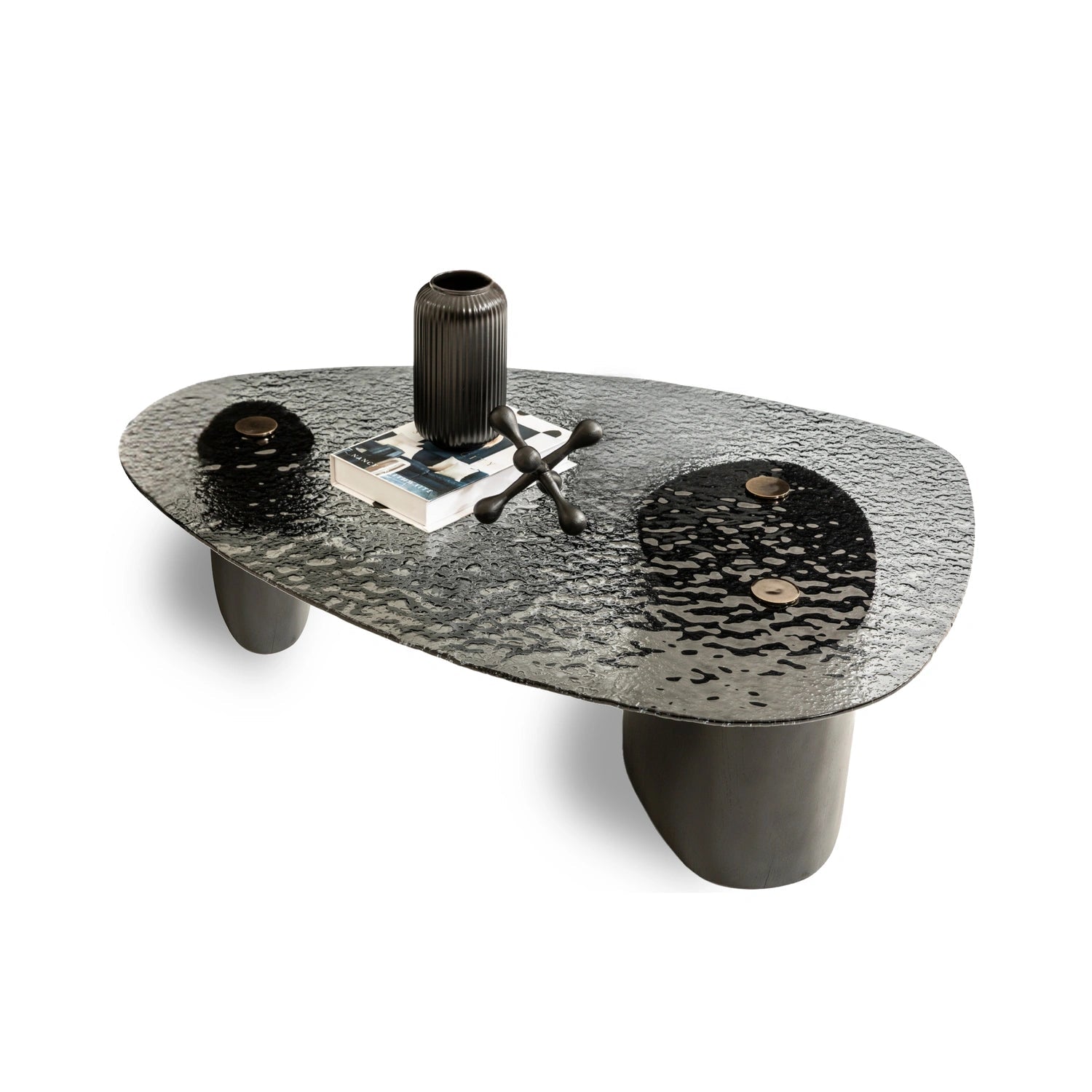 Холна маса «Vista 1374» с релефно стъкло, размер 117х37х82см