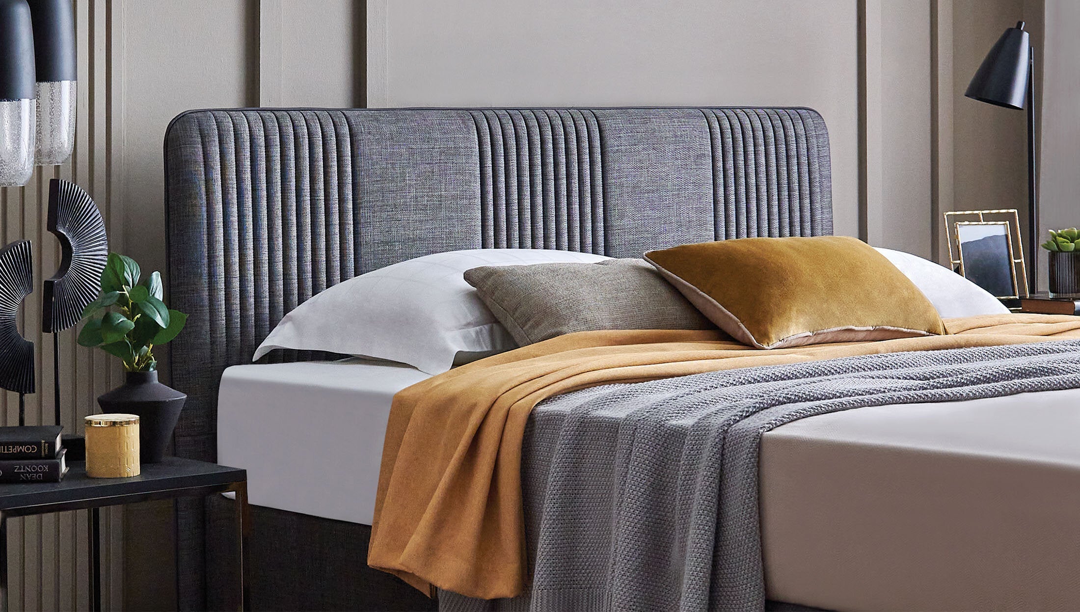 Тапицирана табла за легло «Wool Sense»