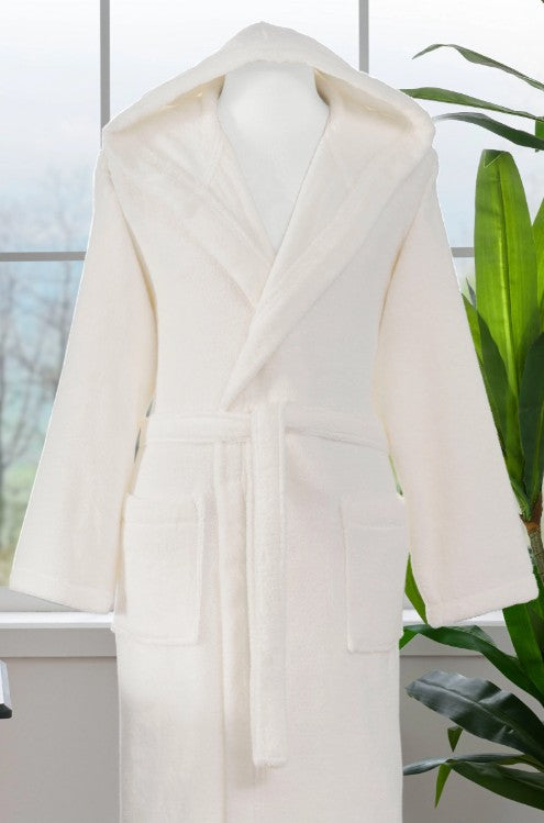 Халат за баня «Woven Krem» с качулка, размер L