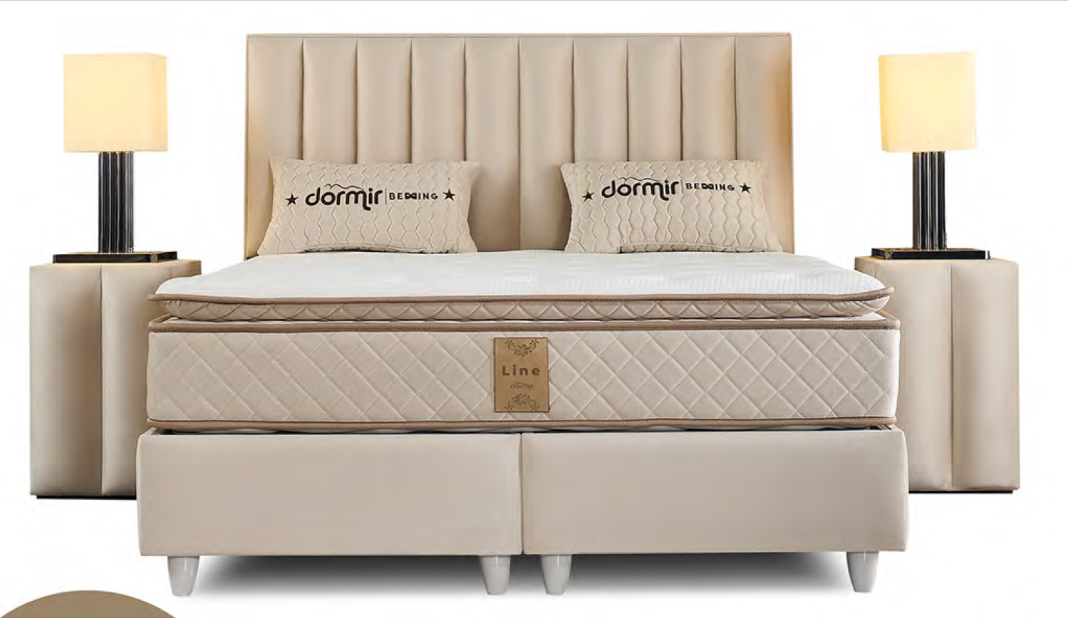 Тапицирано легло «Line» + Матрак и табла - с място за съхранение, повдигащ механизъм, система за безшумно затваряне