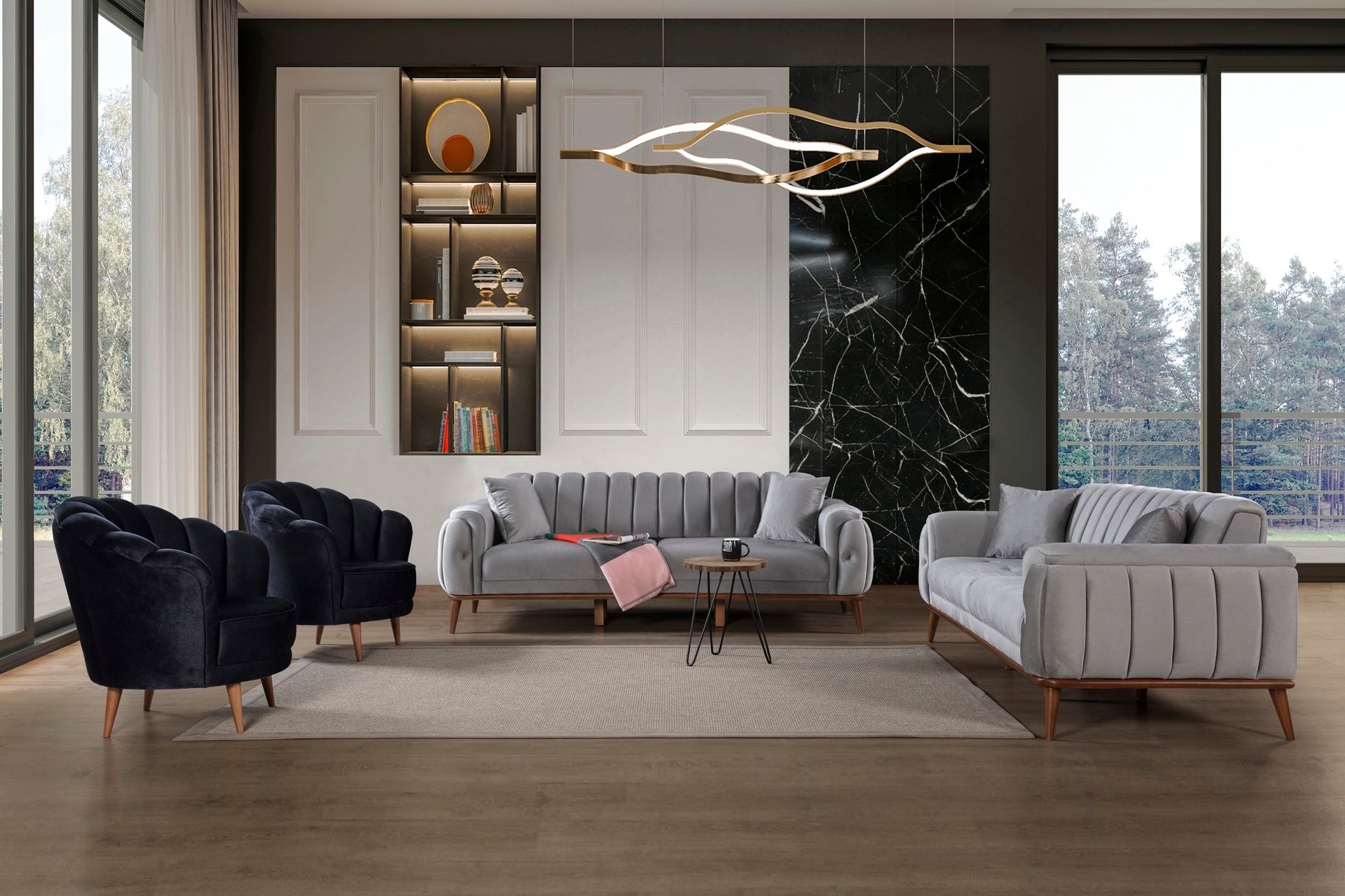 Триместен разтегателен диван «Istanbul» + 2 декоративни възглавници, ширина 228см