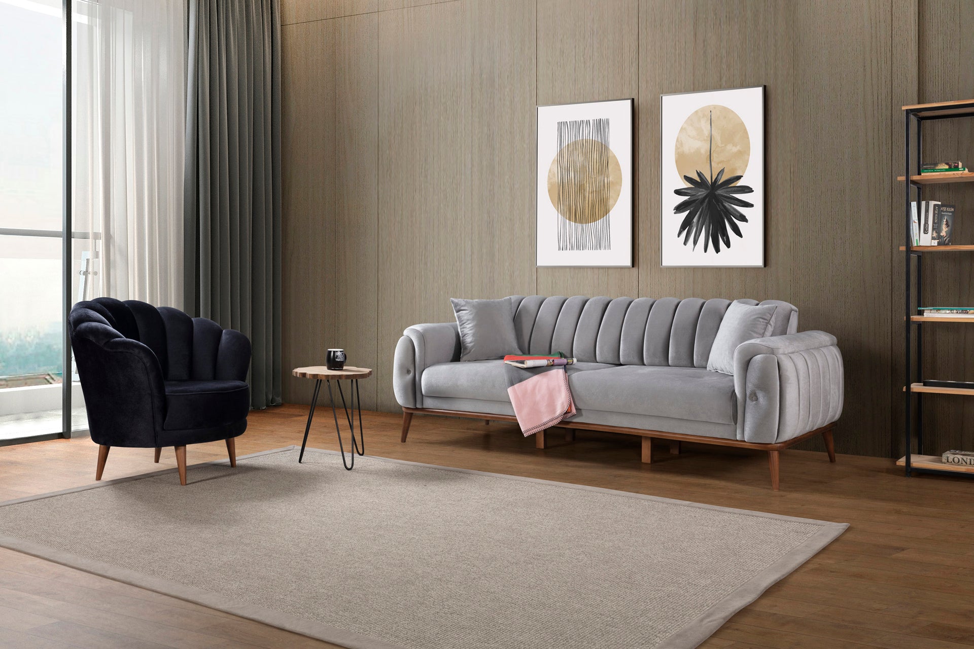 Триместен разтегателен диван «Istanbul» + 2 декоративни възглавници, ширина 228см