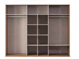 Гардероб «Wood» с огледална врата, лост за закачалки, рафтове, ширина 269см