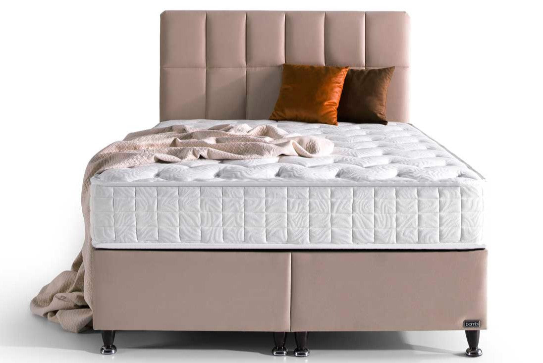 Тапицирано легло «Golden Prime» + Матрак и табла - с място за съхранение, повдигащ механизъм, система за безшумно затваряне