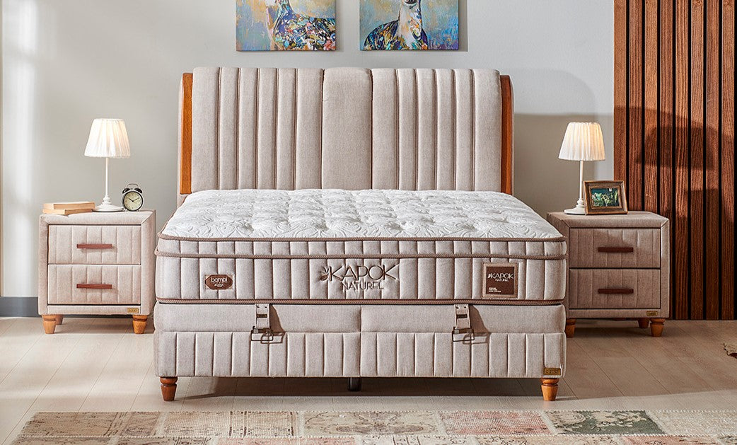 Матрак «Kapok Naturel» с влакна капок, с покет пружинна система, 31 см