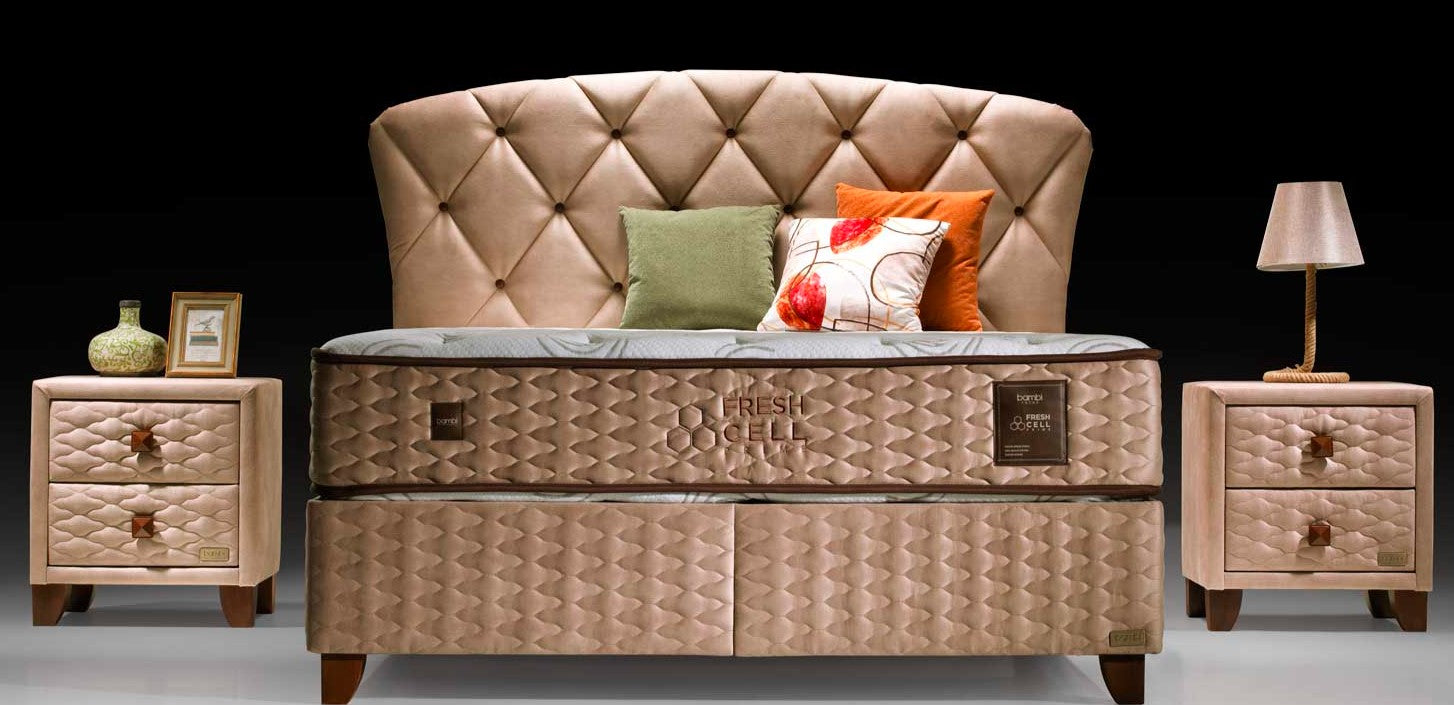 Тапицирано легло «Fresh Cell Prime» + Матрак и табла - с място за съхранение, повдигащ механизъм, система за безшумно затваряне