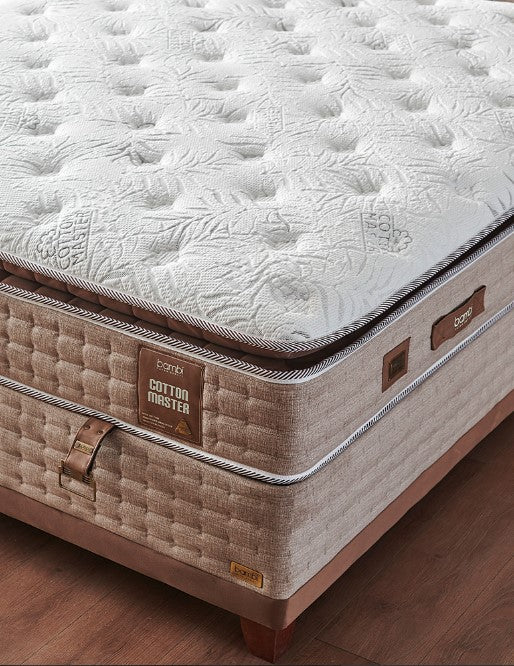 Матрак «Cotton Master» с естествен памук, с двойна покет пружинна система, 34 см