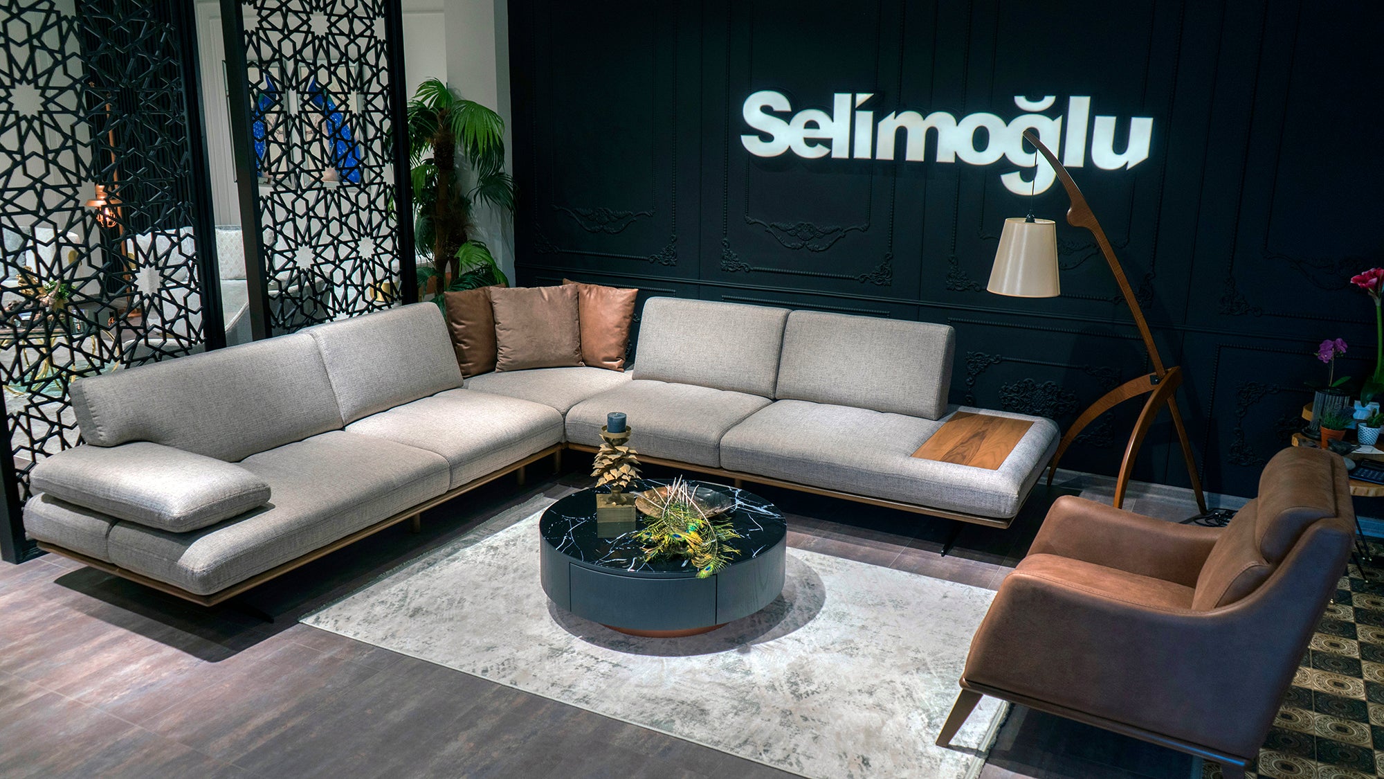 Ъглов разтегателен диван «Rapid Corner» + декоративни възглавници, ширина 310см