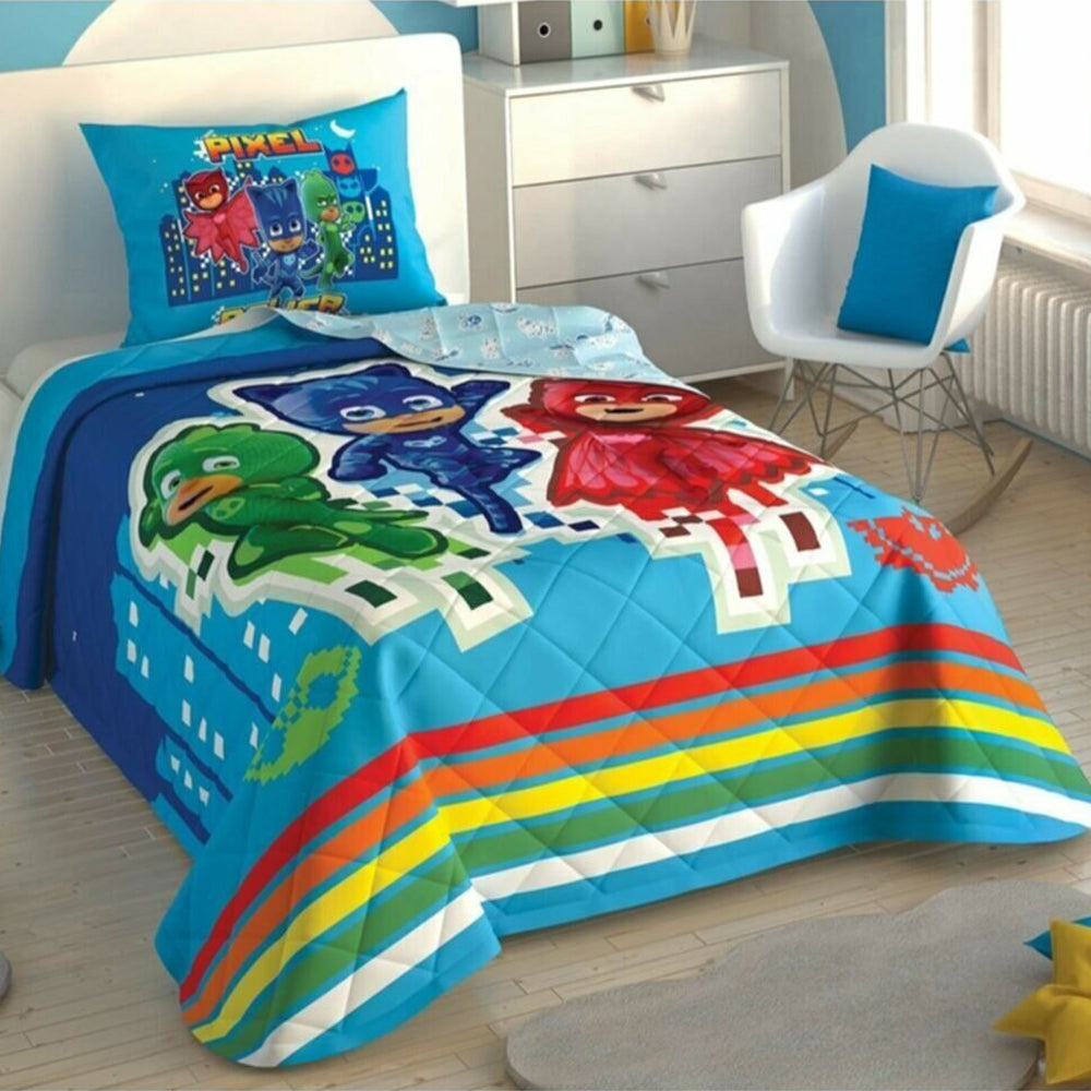 Единичен спален комплект Taç PJ Masks Power Effect (6709625618628)