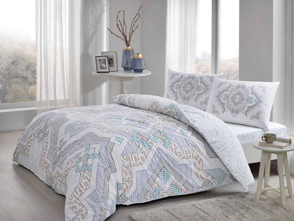 Единичен спален комплект «Elanor» - 3 части, памук, ранфорс