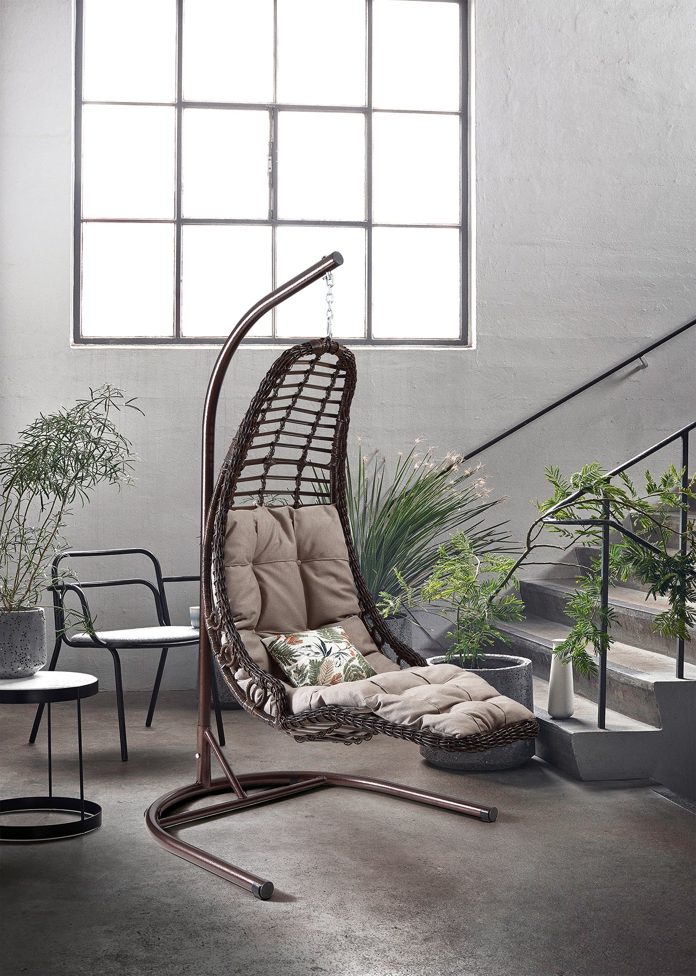 Градинска люлка «Bodrum Single» с ръчна оплетка Wintech