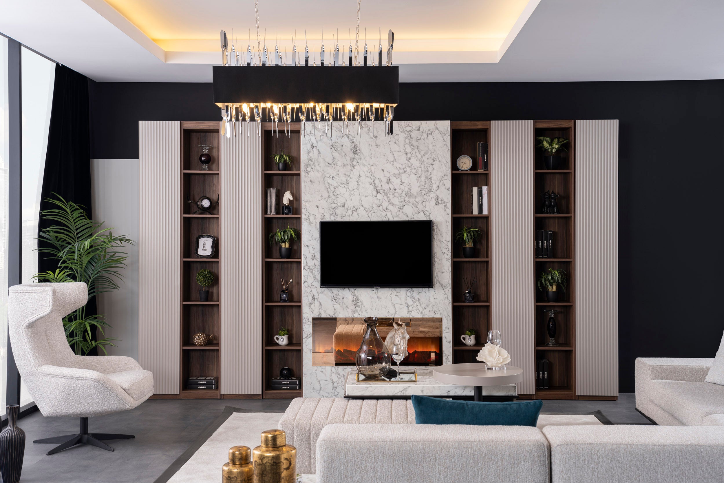 TV Wall Секция Muzaffer Puzzle