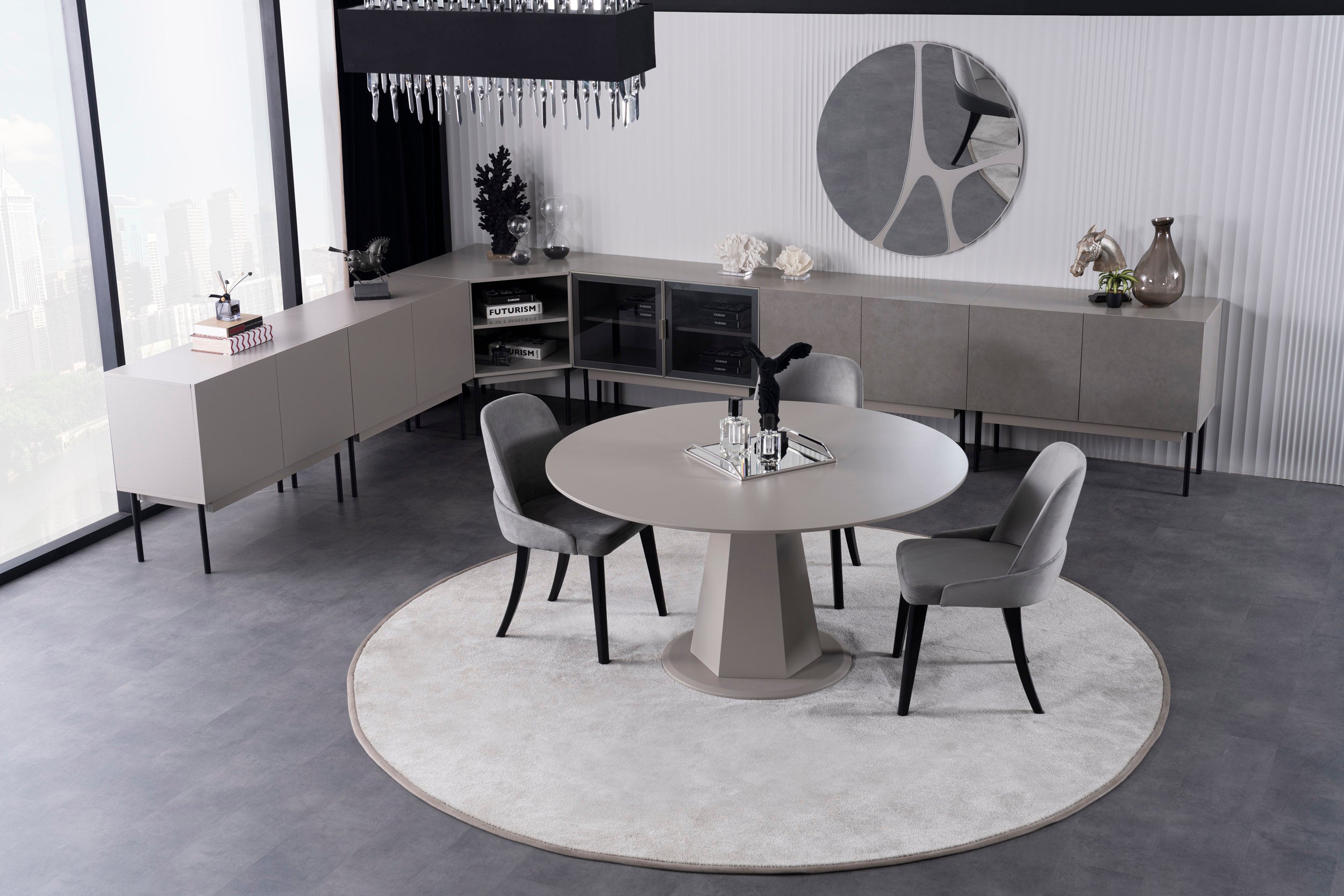 Трапезна маса «Puzzle Round» с избор на цвят и размери