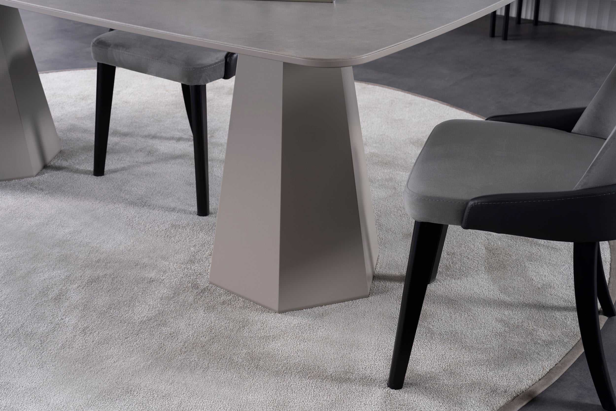 Трапезна маса «Puzzle Ellips» с керамичен плот, размер 226х78х100см