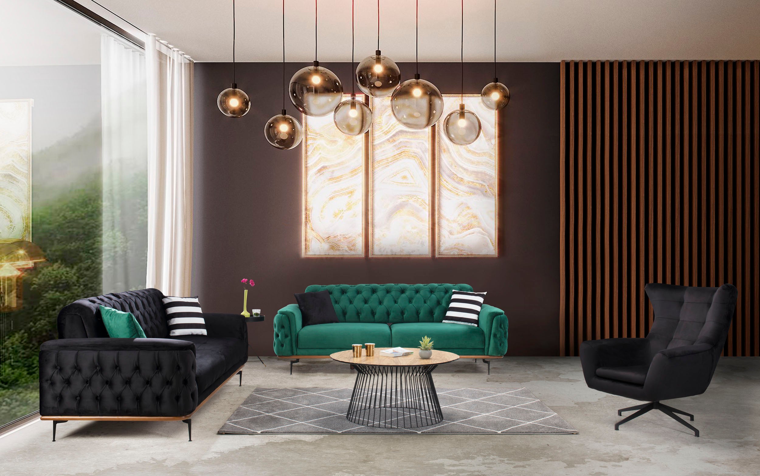 Двуместен диван Sofatolia Efes (6686155309252)