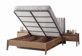 Легло «Wood» с място за съхранение, повдигащ механизъм