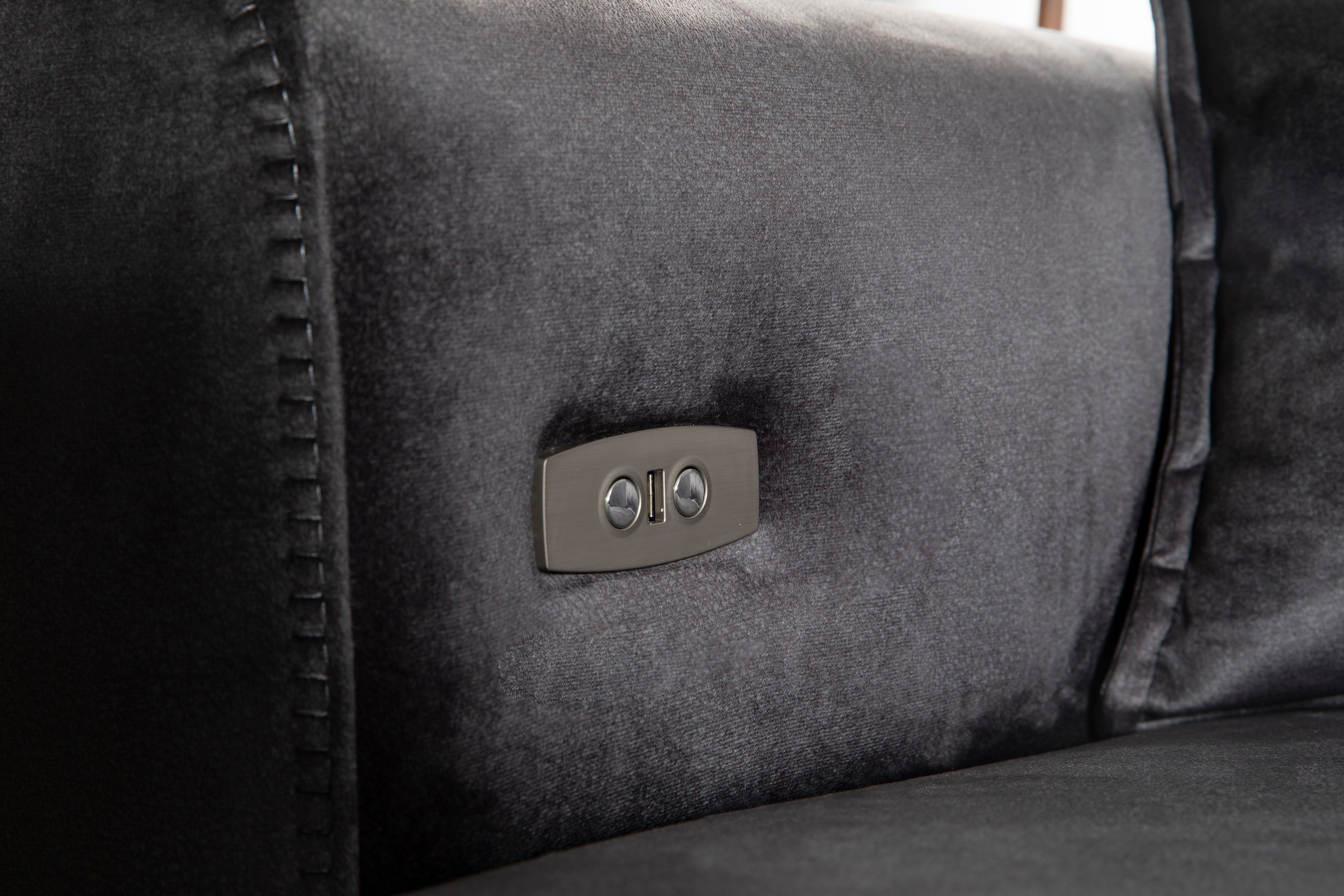 Ъглов разтегателен диван «Hunkar Lounge» + електрически механизъм, USB зарядна станция, ширина 305см