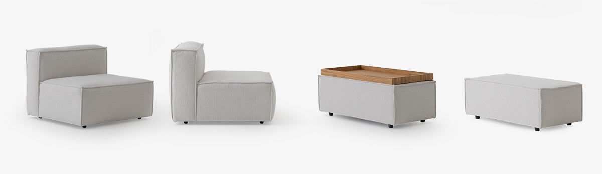 9 модула за модулен диван «Plus Poufy Bohem»