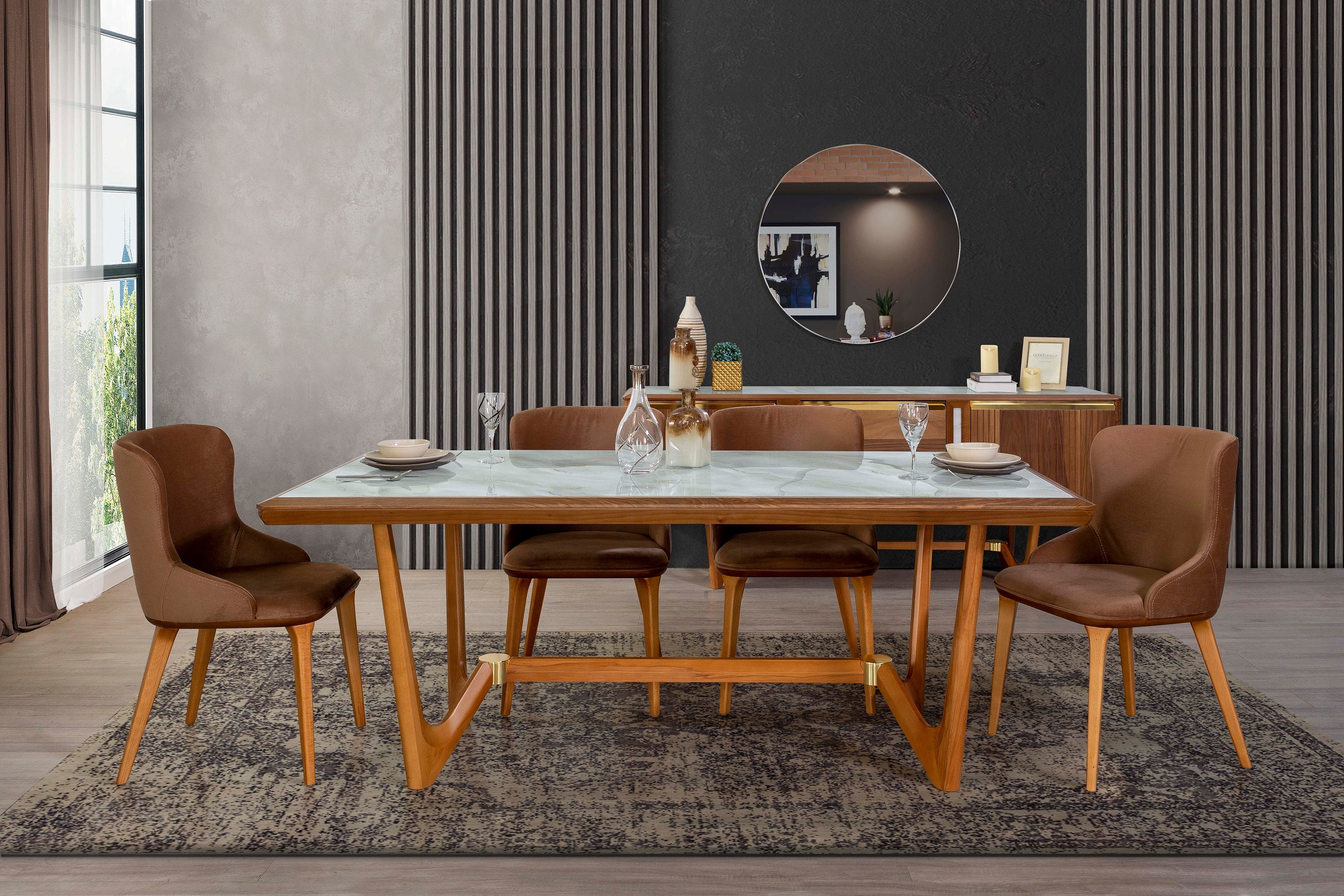 Трапезна маса «МS 60» с размер 198х78х98см