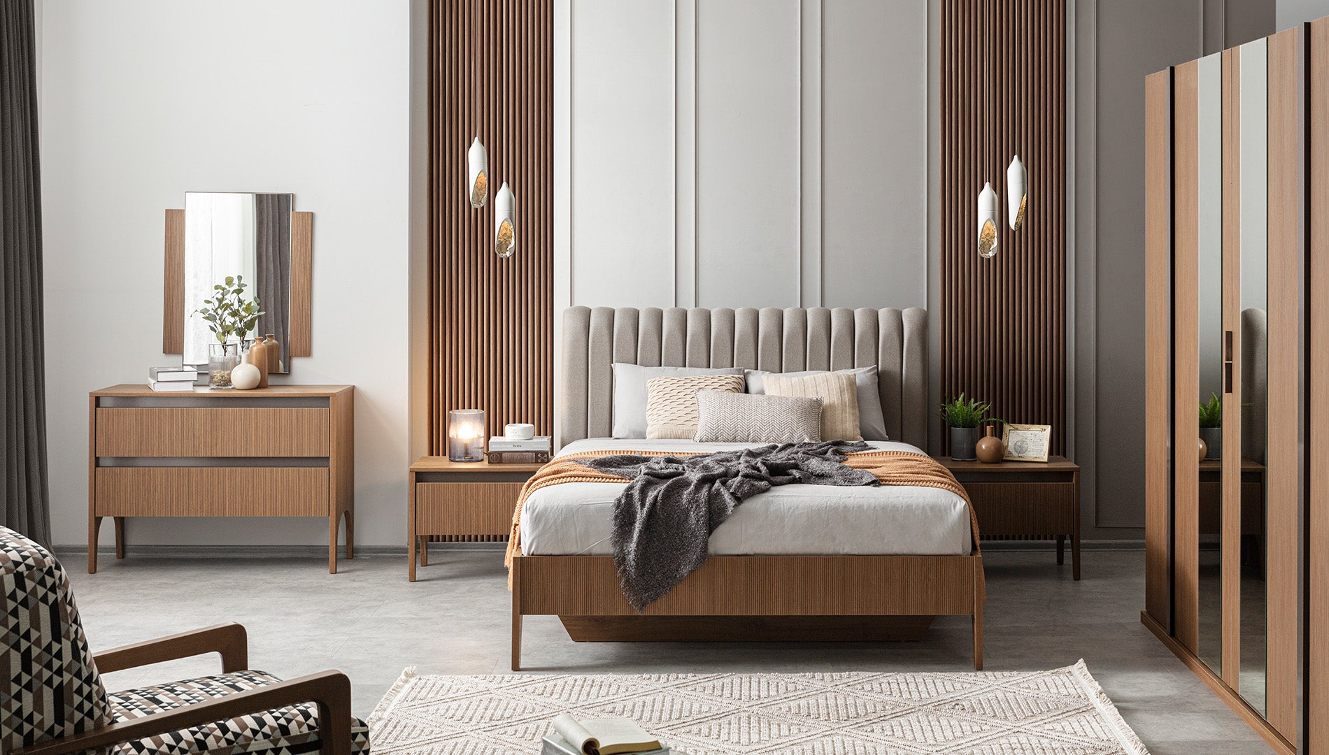 Нощно шкафче «Wood» + чекмедже, размер 64х50х45см